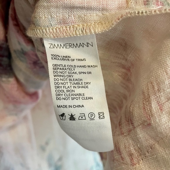 Zimmermann Laelia Frill Tier Short Dress Meadow Floral size 0 - Picture 6 of 14